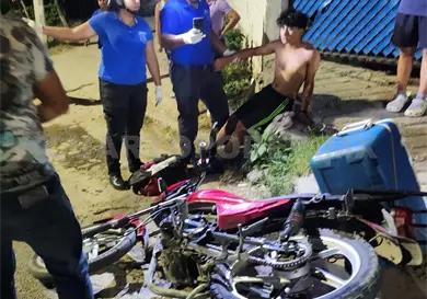 Motorista resulta gravemente herido luego de derrapar Motorista resulta gravemente herido luego de derrapar