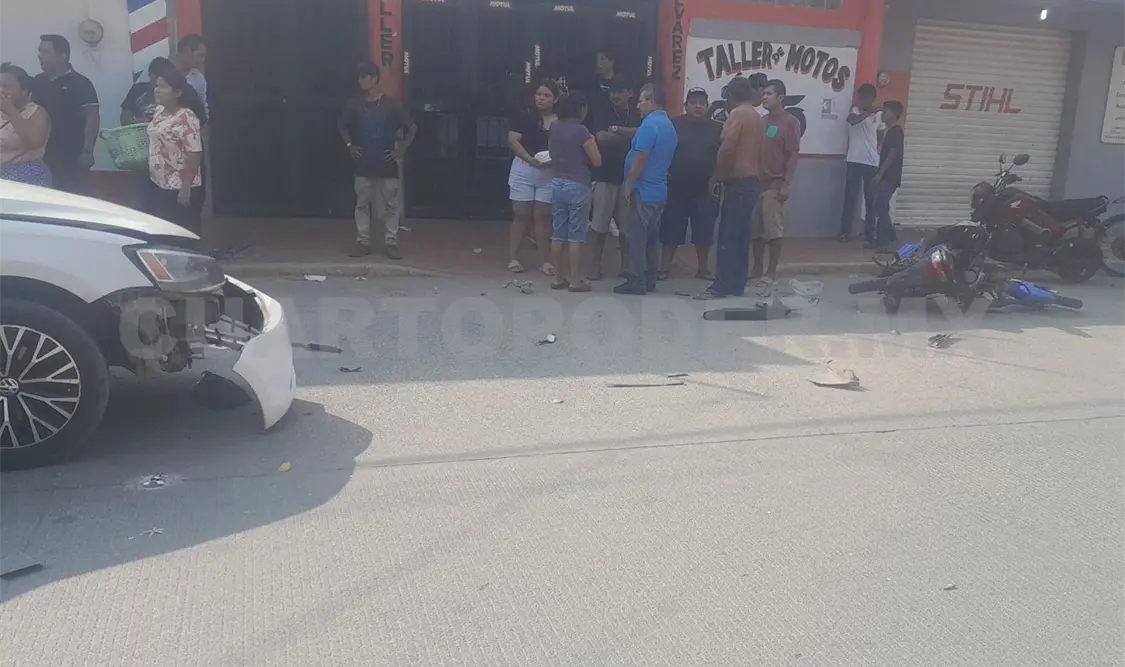 El encontronazo fue de frente contra un automóvil. Rafael Victorio / CP