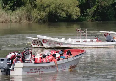 Afectan frentes fr&iacute;os a lancheros del Sumidero
