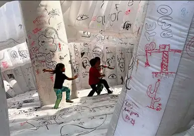 Un museo inflable para ser intervenido