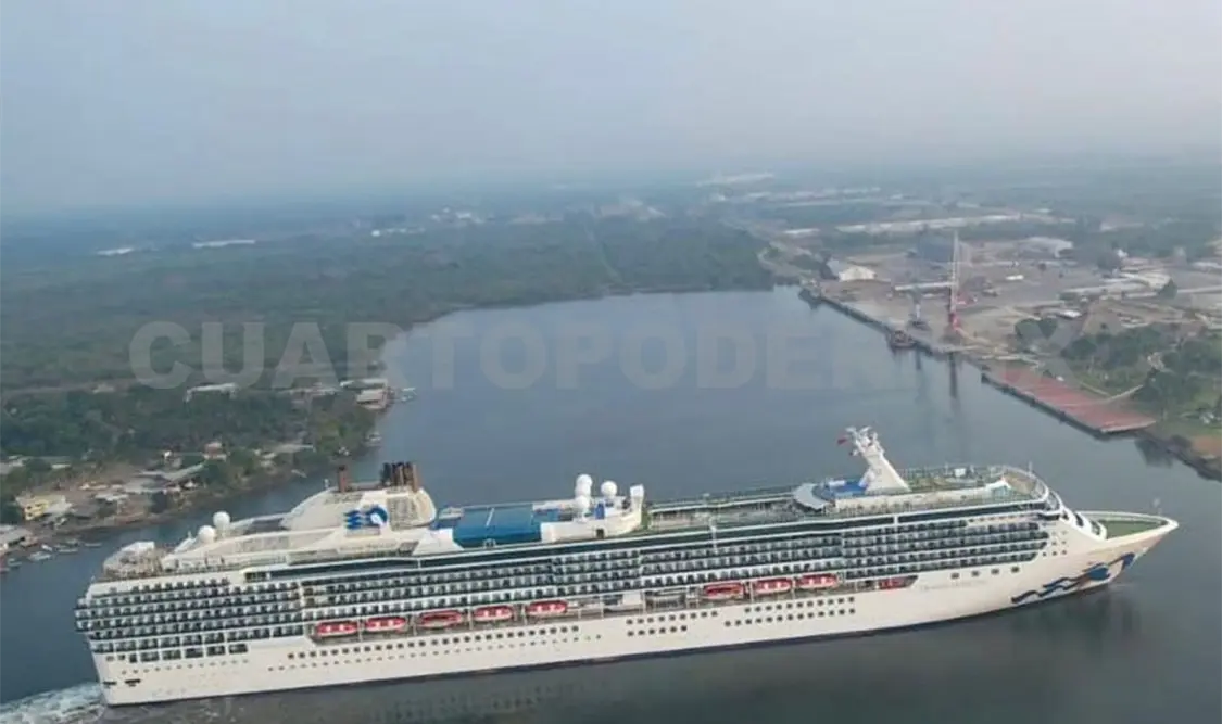 Informan que es el sexto crucero que arriba a Puerto Chiapas en lo que va del año. Rafael Victorio / CP
