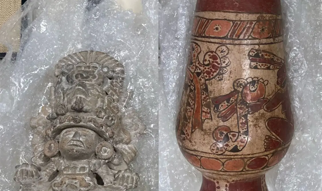 Especialistas del INAH identificaron de manera preliminar las piezas devueltas. Cortesía