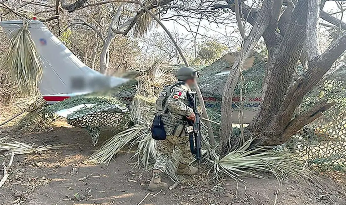 El avión militar obligó al piloto de la aeronave civil a descender entre palmeras y matorrales. Cortesía