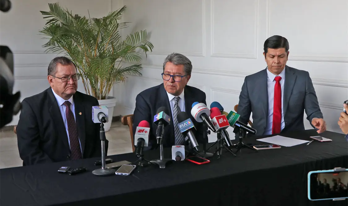 Monreal instruyó a la bancada de Morena a respaldar de forma unánime la reforma electoral que enviará la presidenta. Cortesía