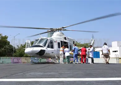 En helic&oacute;ptero, trasladan infante de Tapachula a Tuxtla