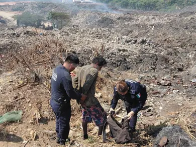 Lo detienen al tratar de volver a quemar basurero Lo detienen al tratar de volver a quemar basurero