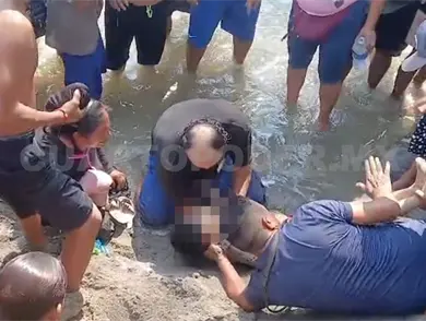Niño muere ahogado en el río Suchiate Niño muere ahogado en el río Suchiate