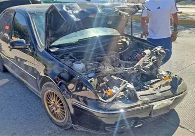 Encontronazo en libramiento Sur; solo da&ntilde;os, el saldo