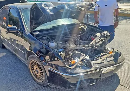 Encontronazo en libramiento Sur; solo da&ntilde;os, el saldo