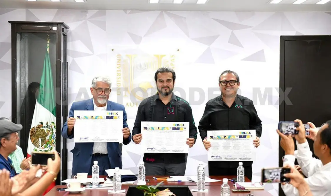 El acta fue firmada por el rector Oswaldo Chacón y el secretario general de la Unión de Universidades de América Latina. CP