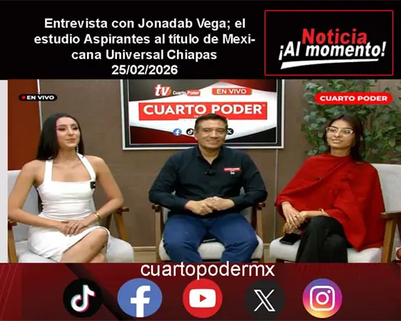 Entrevista con Jonadab Vega; el estudio Aspirantes al t&iacute;tulo de Mexicana Universal Chiapas