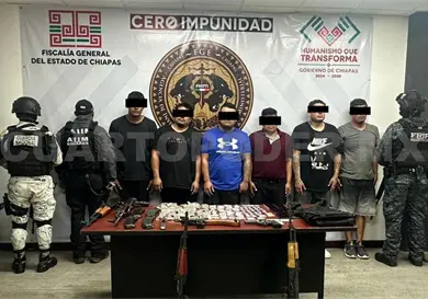 Detienen a 6 por armamento de uso exclusivo de fuerzas armadas