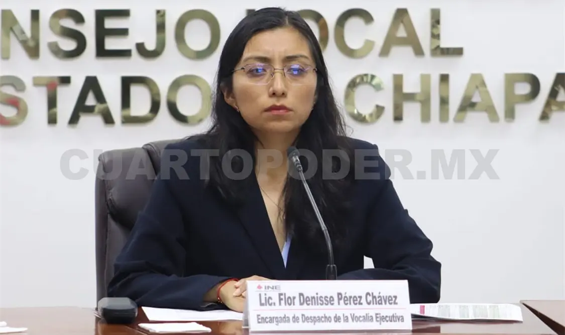 Pérez Chávez rindió protesta como encargada de Despacho de la Delegación del INE en Chiapas. Cortesía