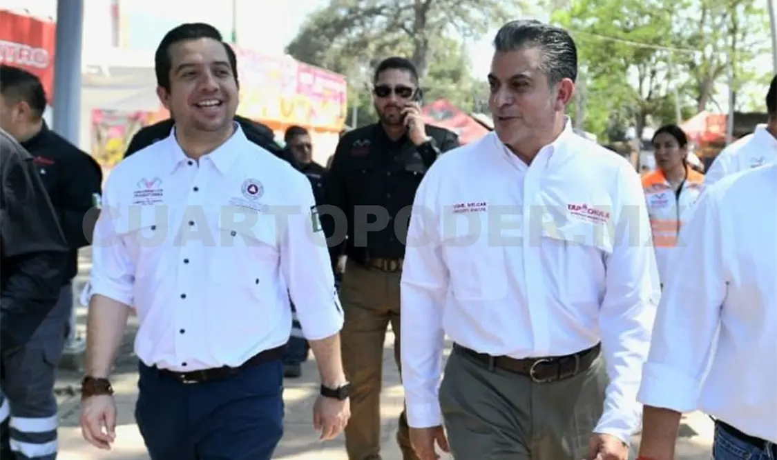 Yamil Melgar sostuvo una reunión de trabajo con el secretario de Protección Civil del Estado, Mauricio Cordero. CP