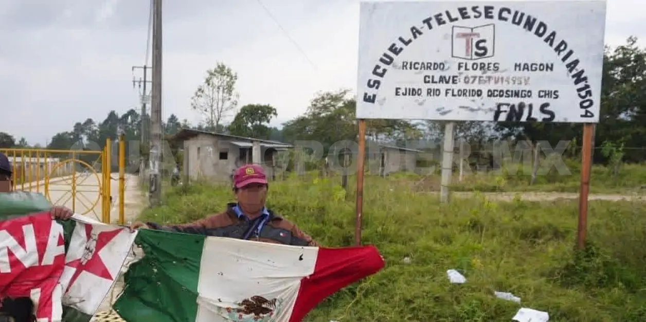 El FNLS denunció que las corporaciones policiacas realizaron un intento de incursionaran al interior de Río Florido. Manuel Martínez / CP