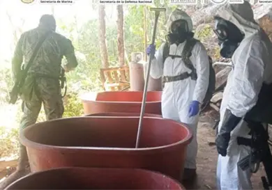 Desmantelan narcolaboratorio