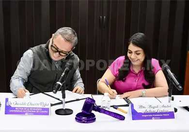 Firman Unach y Teech convenio de colaboraci&oacute;n