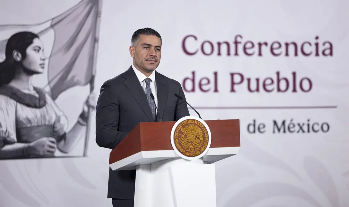 El secretario de Seguridad y Protección Ciudadana, Omar García Harfuch, detalló el resultado de la Estrategia Nacional de Seguridad. Cortesía