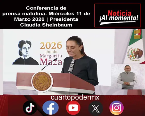 Conferencia de prensa matutina. Miércoles 11 de Marzo 2026 | Presidenta Claudia Sheinbaum
