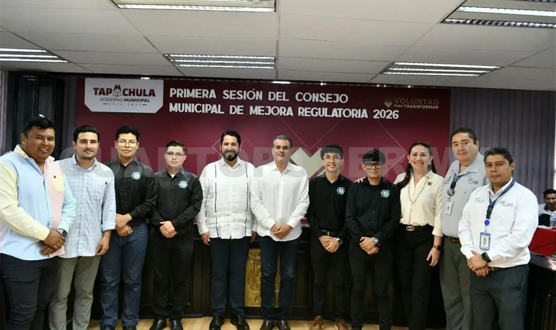 Se llevó a cabo la 1.ª Sesión del Consejo Municipal de Mejora Regulatoria 2026. Cortesía