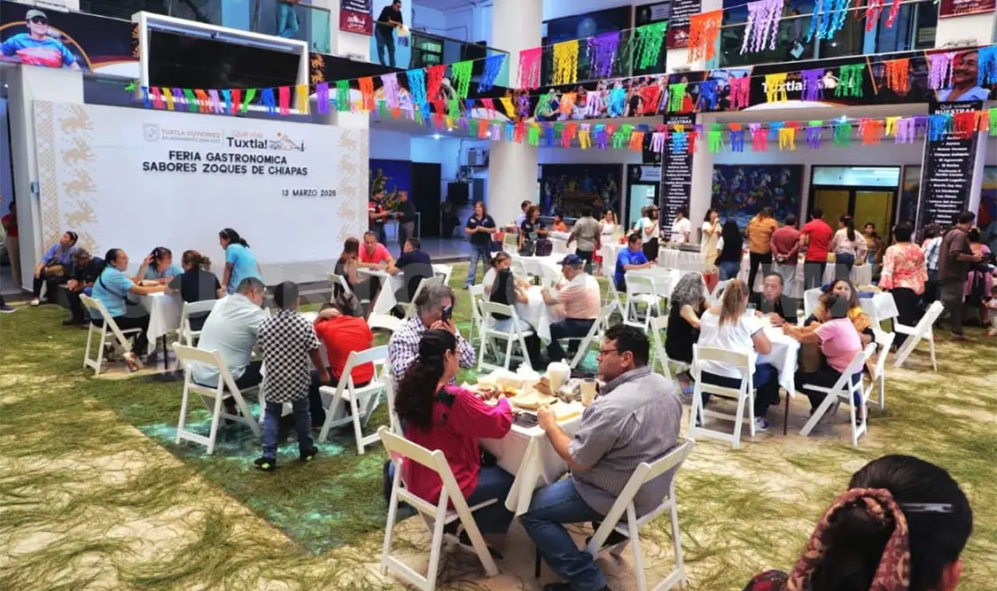 La jornada reunió a decenas de visitantes que disfrutaron de la gastronomía zoque. Cortesía