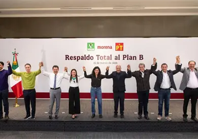 Respaldo total a Plan B de presidenta: Morena, PT y PVEM