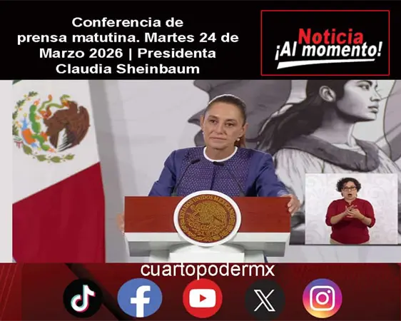 Conferencia de prensa matutina. Martes 24 de Marzo 2026 | Presidenta Claudia Sheinbaum