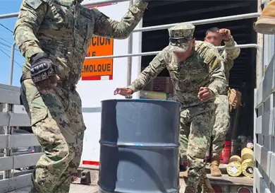 Localizan 314 litros de precursores qu&iacute;micos