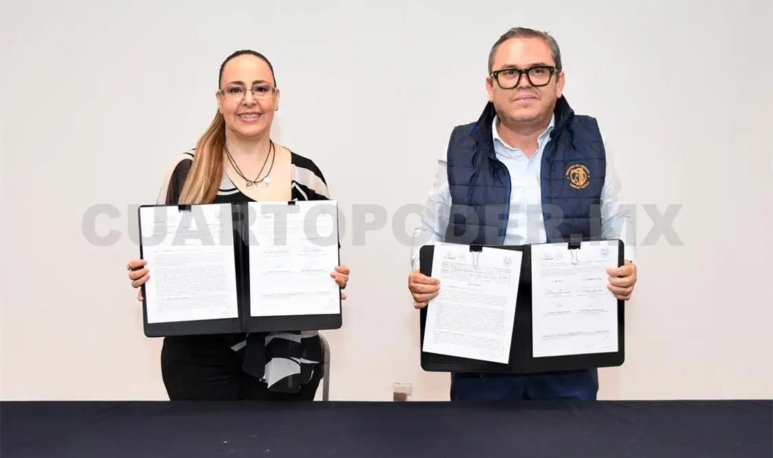 El rector de la Unach y la titular de la Fundación RedSalud Internacional AC, firmaron un convenio de colaboración. CP