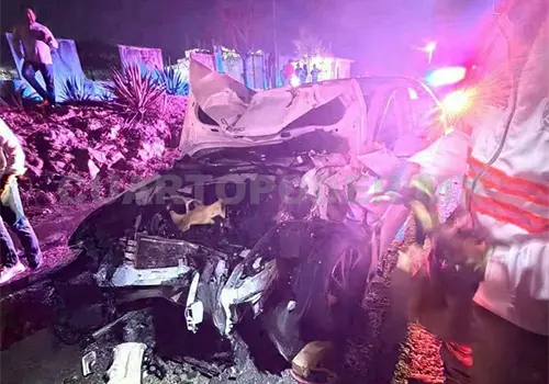 Familia lesionada en carreterazo nocturno Familia lesionada en carreterazo nocturno
