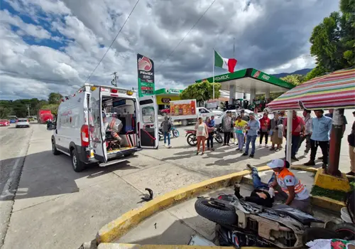 Choque de motocicletas salda con un herido Choque de motocicletas salda con un herido