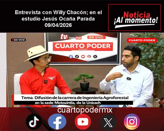 Entrevista con Willy Chac&oacute;n; en el estudio Jes&uacute;s Oca&ntilde;a Parada