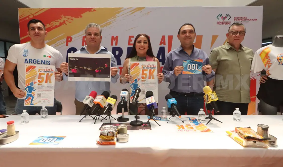 Aspecto general del anuncio de la Carrera del Constructor 5K, evento que combinará deporte y apoyo social en Tuxtla Gutiérrez. Diego Pérez/CP