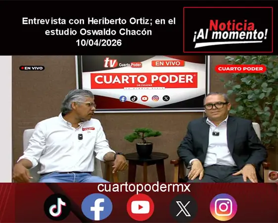 Entrevista con Heriberto Ortiz; en el estudio Oswaldo Chac&oacute;n