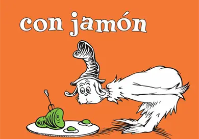 Huevos verdes con jam&oacute;n de Dr. Seuss