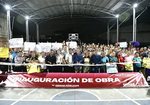 Agradecen a Yamil Melgar por techado de cancha