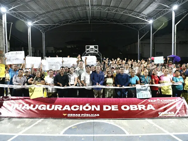 Agradecen a Yamil Melgar por techado de cancha