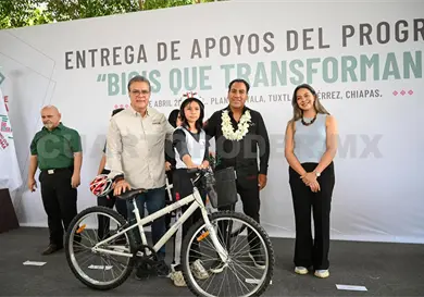 Refuerzan apoyo con programa "Bicis que Transforman"