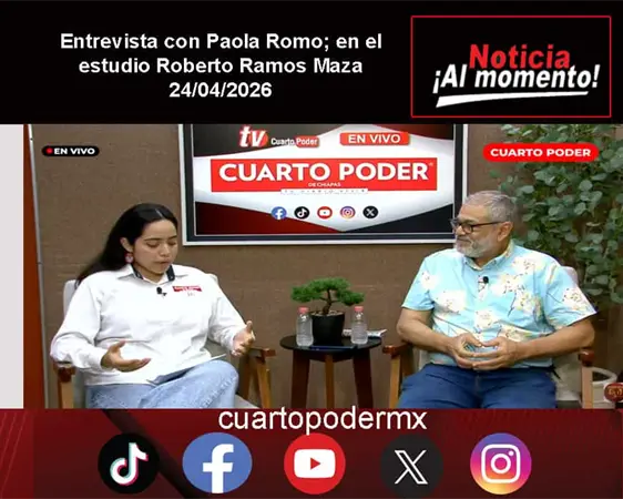 Entrevista con Paola Romo; en el estudio Roberto Ramos Maza