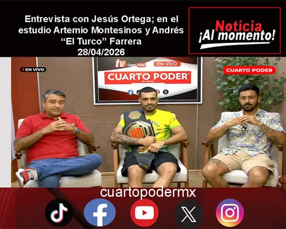 Entrevista con Jes&uacute;s Ortega; en el estudio Artemio Montesinos y Andr&eacute;s "El Turco" Farrera