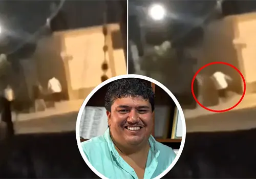 Graban a alcalde en ri&ntilde;a callejera