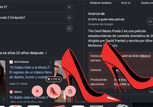 El diablo viste a la moda llega a Google