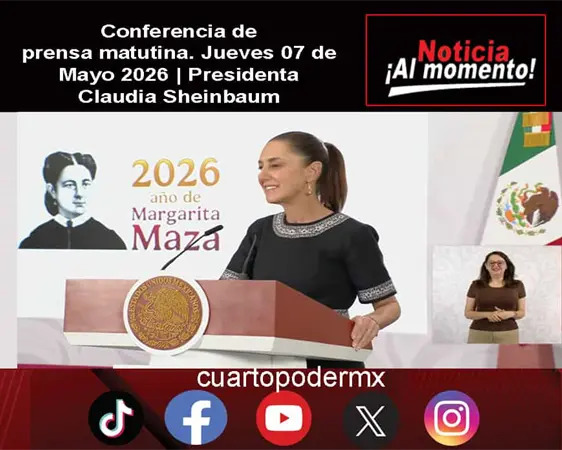 Conferencia de prensa matutina. Jueves 07 de Mayo 2026 | Presidenta Claudia Sheinbaum