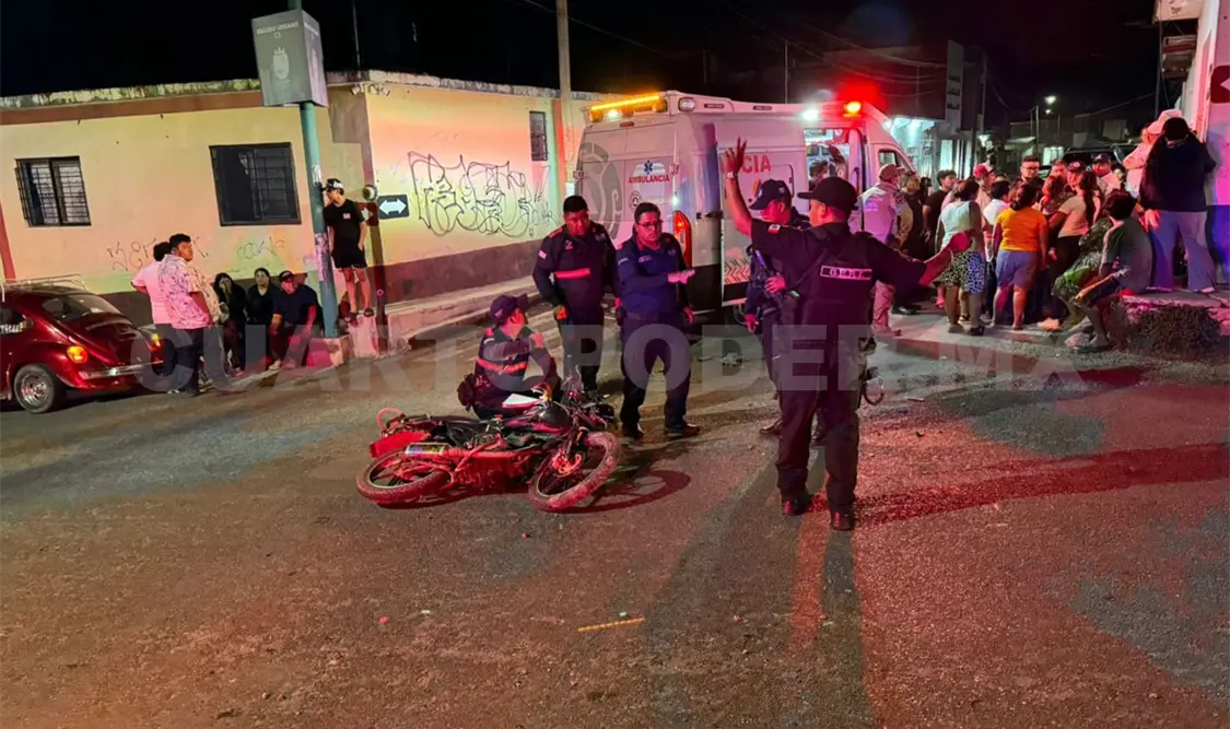 La Italika FT150, según los testigos, iba sin luces y el Pointer al incorporarse no la vio. Juan Orel / CP