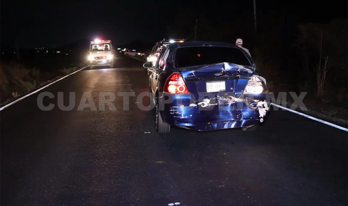 Fue alcanzado por otra unidad al frenar de golpe tras ver a los animales atravesados. Osman Toledo / CP