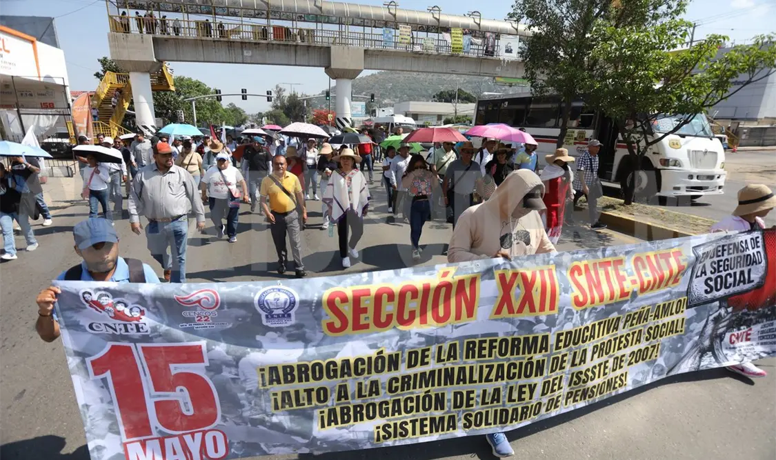 Acuerda Sección 22 paro indefinido el 25 de mayo