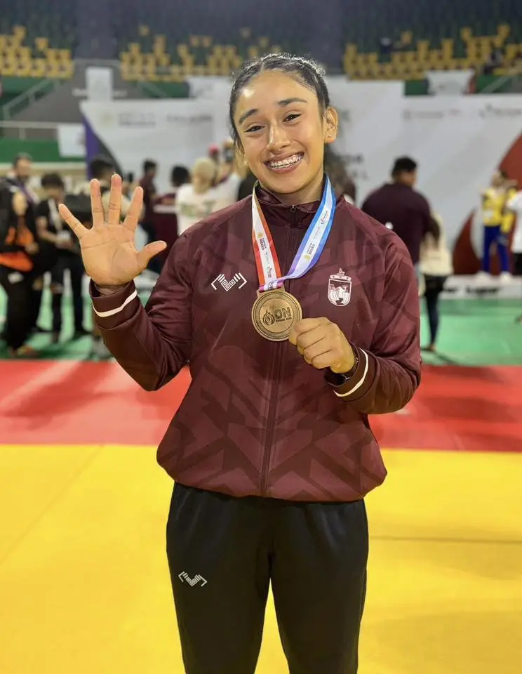 María Fernanda Cruz Bolón logra oro histórico y su quinta corona nacional en Judo de la Olimpiada Conade 2026. Cortesía