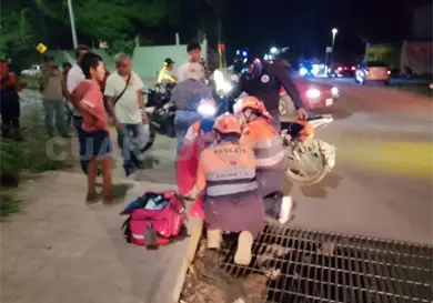 Colisi&oacute;n de motos salda con dos lesionados