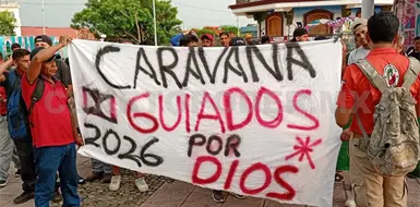 Parte caravana migrante "guiados por dios" Parte caravana migrante "guiados por dios"