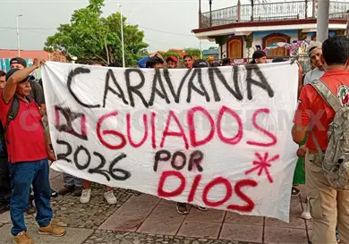 Parte caravana migrante "guiados por dios" Parte caravana migrante "guiados por dios"